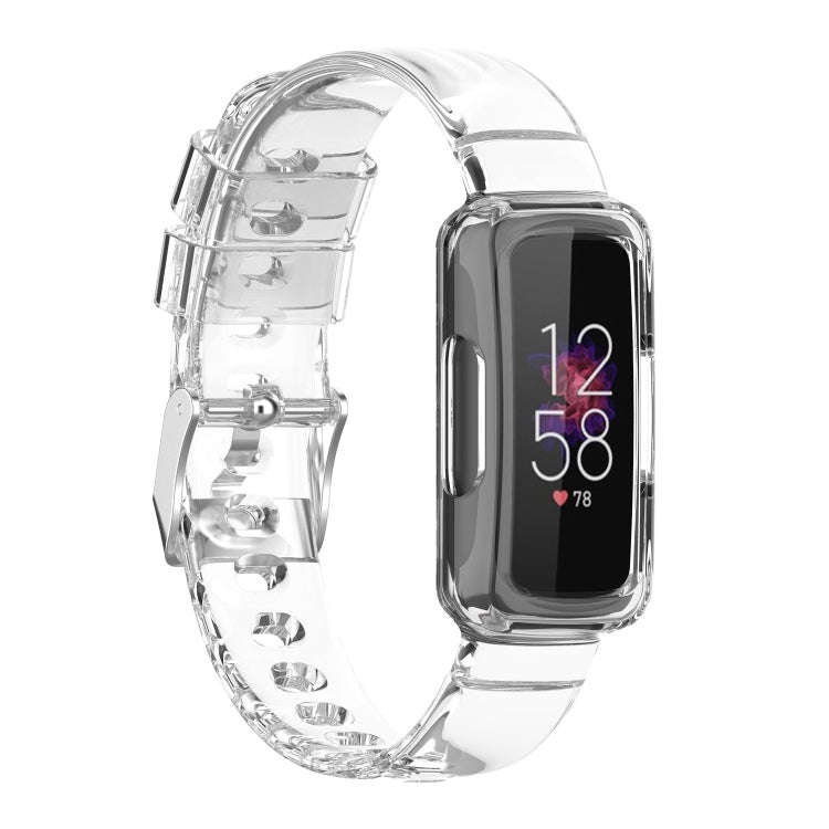 For Fitbit Luxe Transparent Silicone Integrated Watch Band(Transparent)