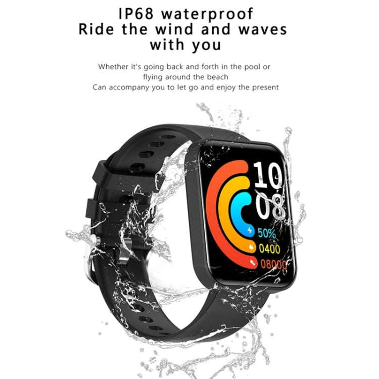 E21 1.69 inch Color Screen Smart Watch, IP68 Waterproof,Support Heart Rate Monitoring/Blood Press...