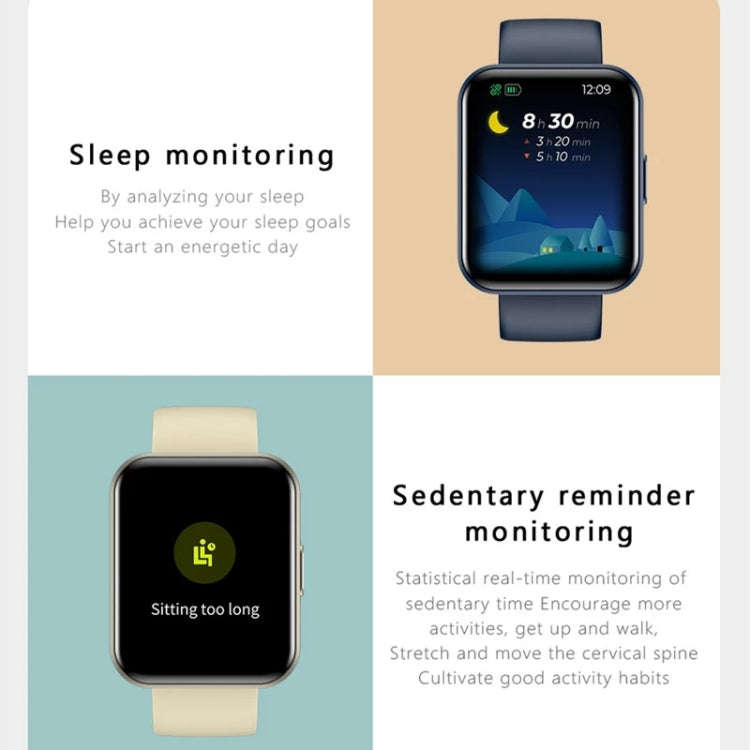 E21 1.69 inch Color Screen Smart Watch, IP68 Waterproof,Support Heart Rate Monitoring/Blood Press...