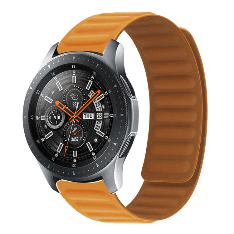 Silicone Magnetic Watch Band For Amazfit GTS 2 mini(Orange Yellow)