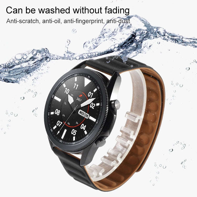 Silicone Magnetic Watch Band For Amazfit GTS 2 mini(Orange Red)