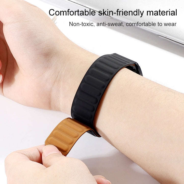 Silicone Magnetic Watch Band For Amazfit GTS 2 mini(Orange Red)