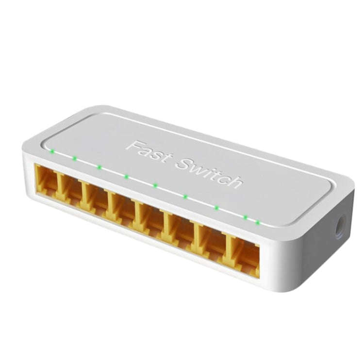 8-Ports 100M RJ45 Mini Switch Home Plug-and-Play Bypass Unmanaged Network Splitter for Bedroom Ne...