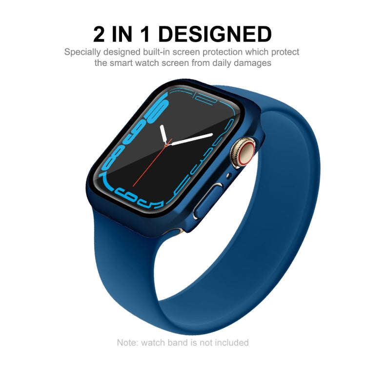 For Apple Watch Series 8 / 7 45mm ENKAY Hat-Prince 2 in 1 PC Frame + 9H Tempered Glass Case(Royal...