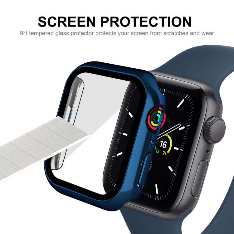 For Apple Watch Series 8 / 7 45mm ENKAY Hat-Prince 2 in 1 PC Frame + 9H Tempered Glass Case(Royal...