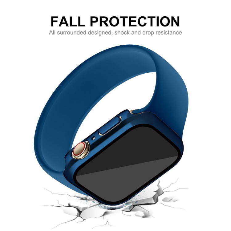 For Apple Watch Series 8 / 7 45mm ENKAY Hat-Prince 2 in 1 PC Frame + 9H Tempered Glass Case(Royal...