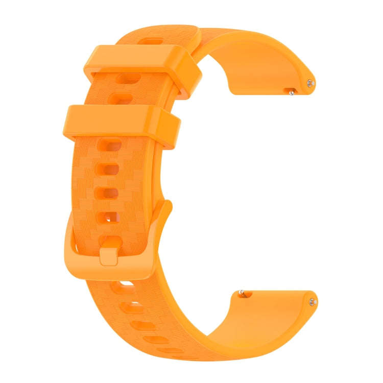 For Samsung Galaxy Watch 4 40mm / 44mm 20mm Carbon Fiber Striped Silicone Watch Band(Yellow)