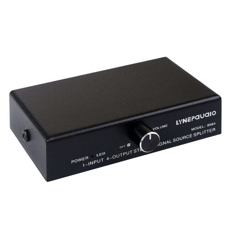 1 In 4 Out Audio Frequency Signal Splitter Distribute Device, Non Consumption, 3.5mm Interface Ou...