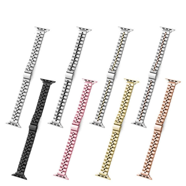 Half-Round Three-Bead Metal Watch Band For Apple Watch Ultra 49mm&Watch Ultra 2 49mm / Series 9&8...