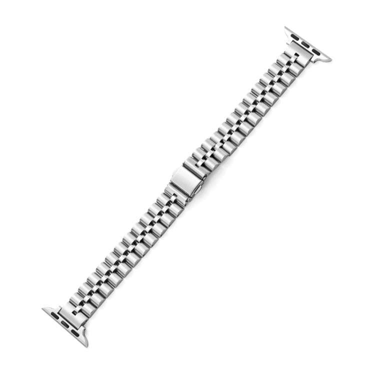 Half-Round Three-Bead Metal Watch Band For Apple Watch Series 9&8&7 41mm / SE 3&SE 2&6&SE&5&4 40m...