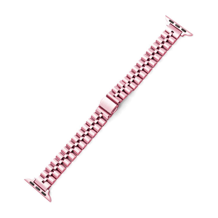 Half-Round Three-Bead Metal Watch Band For Apple Watch Series 9&8&7 41mm / SE 3&SE 2&6&SE&5&4 40m...