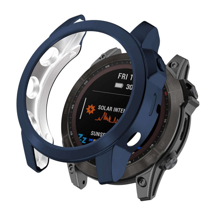 For Garmin Fenix 7 Shockproof TPU Watch Case(Silver)