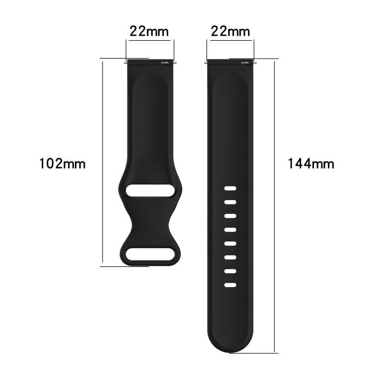For Huawei Watch GT Runner 22mm Solid Color Silicone Watch Band(Green)