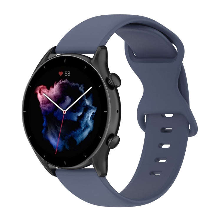 For Huawei Watch 3 Pro 22mm Solid Color Silicone Watch Band(Rock Cyan)