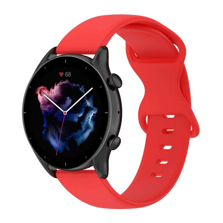For Huawei Watch GT2 Pro 22mm Solid Color Silicone Watch Band(Red)