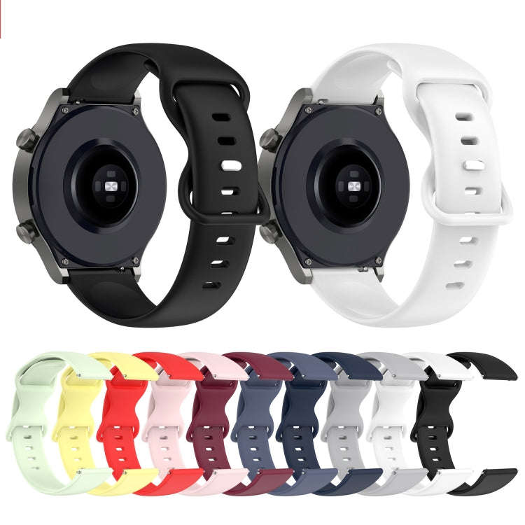For Amazfit GTR 3 pro 22mm Silicone Solid Color Watch Band(White)