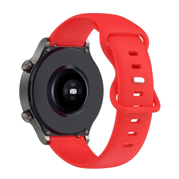 For Amazfit GTR 3 pro 22mm Silicone Solid Color Watch Band(Red)
