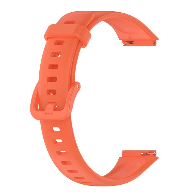 For Huawei Band 7 Solid Color Silicone Watch Band(Orange)