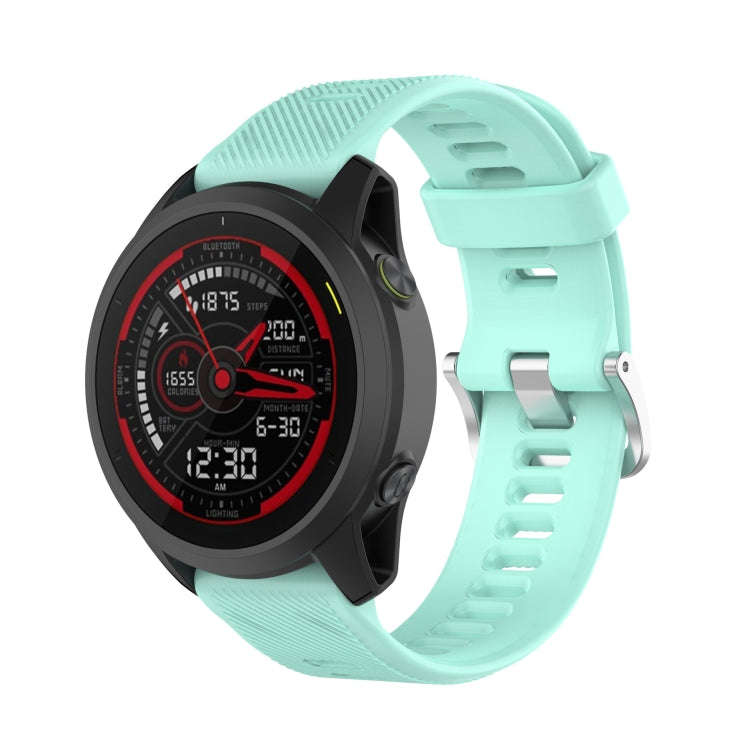 For Garmin Forerunner 745 22mm Twill Solid Color Silicone Watch Band(Water Duck)