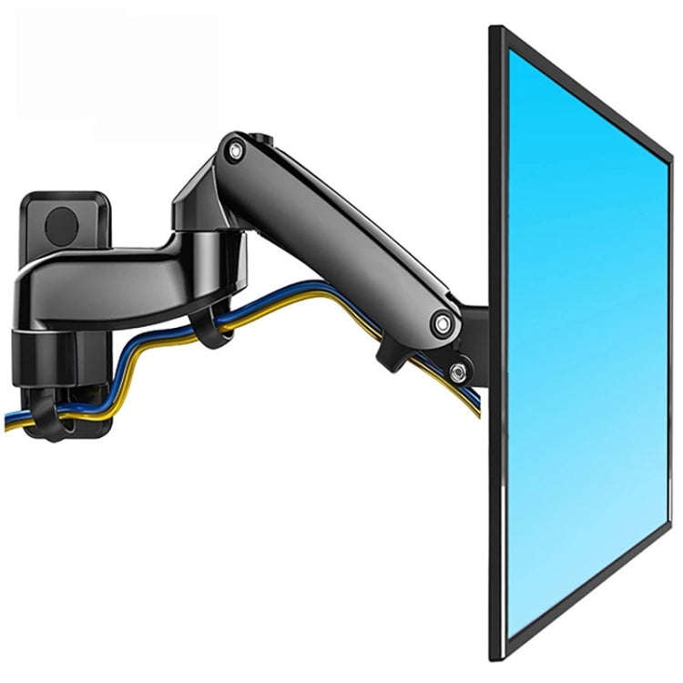 F150 Full Motion Monitor Wall Mount TV Wall Bracket with Adjustable Gas Spring Arm for 17-27 inch...
