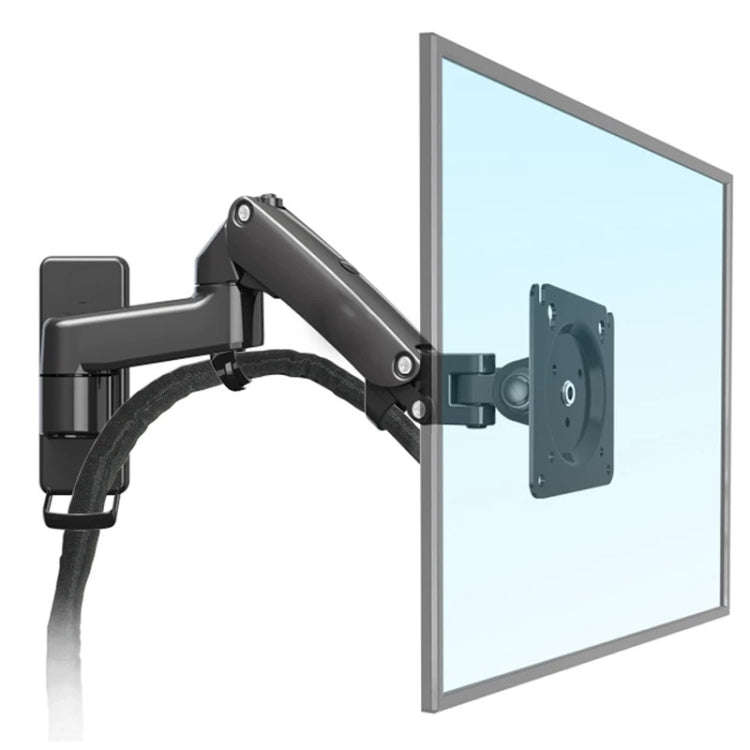 F150 Full Motion Monitor Wall Mount TV Wall Bracket with Adjustable Gas Spring Arm for 17-27 inch...