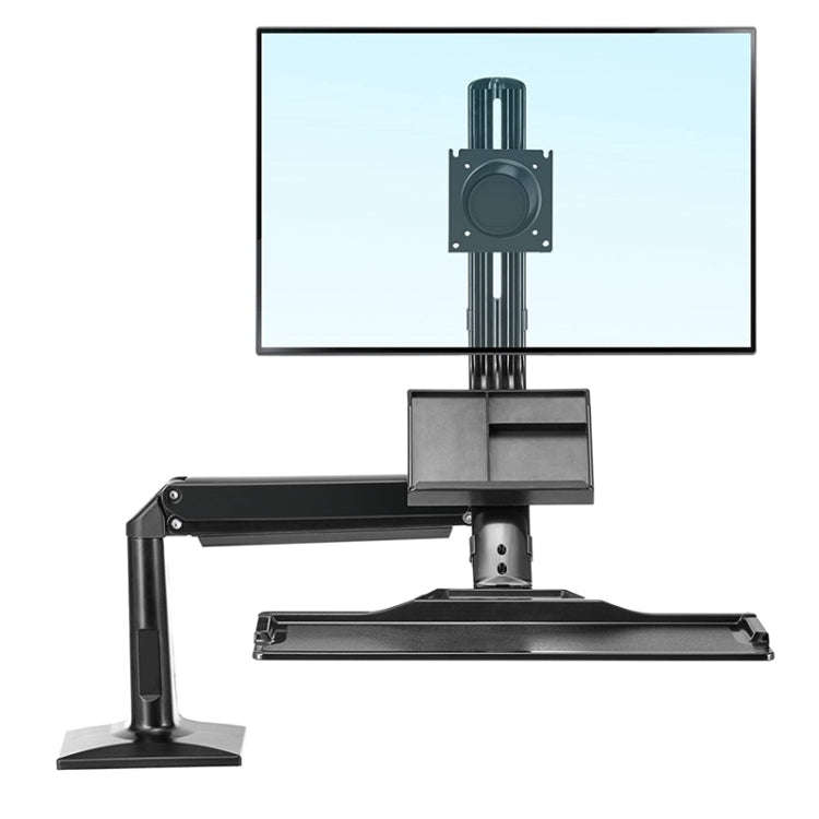 NORTH BAYOU NB35 Ergonomic 19-27 Inch Monitor Holder with Foldable Keyboard Tray Full Motion Sit-...