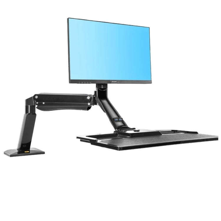 NORTH BAYOU NB40 Ergonomic Height Adjust Computer Stand Workstation 22-32 Inch Monitor Mount Brac...