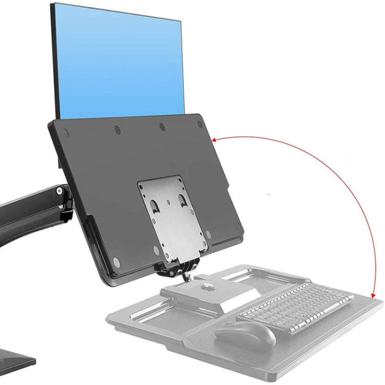 NORTH BAYOU NB40 Ergonomic Height Adjust Computer Stand Workstation 22-32 Inch Monitor Mount Brac...