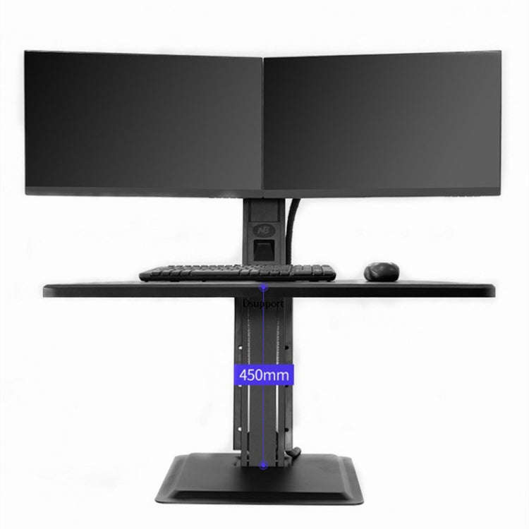 NORTH BAYOU NB S100 Computer Stand 22-27 inch Dual Monitor Mount with Keyboard Plate
