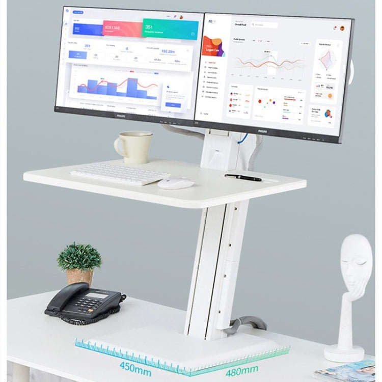 NORTH BAYOU NB S100 Computer Stand 22-27 inch Dual Monitor Mount with Keyboard Plate
