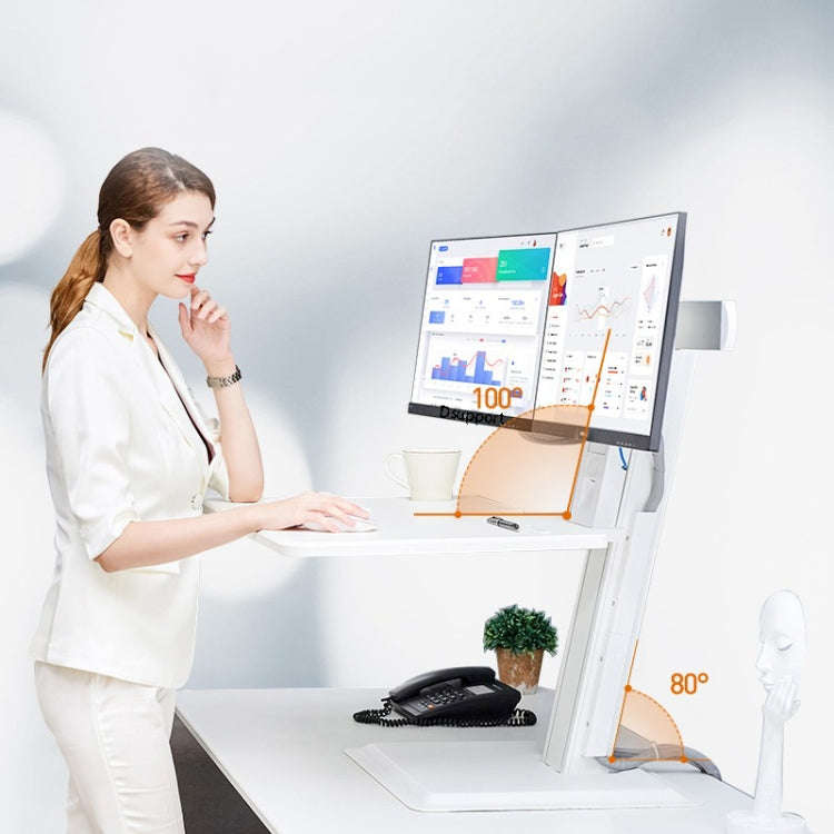NORTH BAYOU NB S100 Computer Stand 22-27 inch Dual Monitor Mount with Keyboard Plate