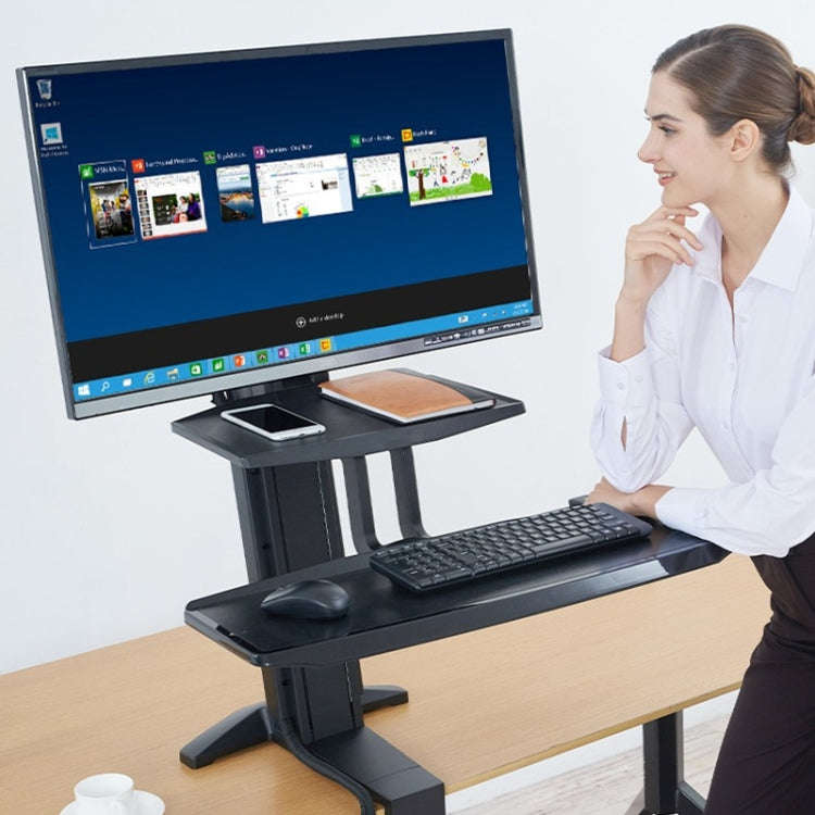 NORTH BAYOU NB L80 Dual Tray Stand Desk Table Clamp LCD Monitor Mount for 17-32 inch