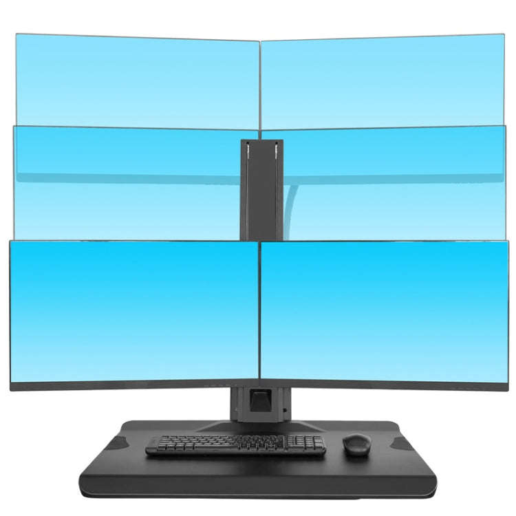 NORTH BAYOU NB L100 Sit-Stand Workstation Desk Table Clamp Dual LCD Monitor Mount For 22-27 inch