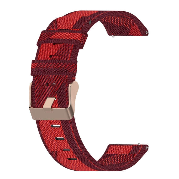 For Garmin Venu 2S 18mm Nylon Woven Watch Band(Red)