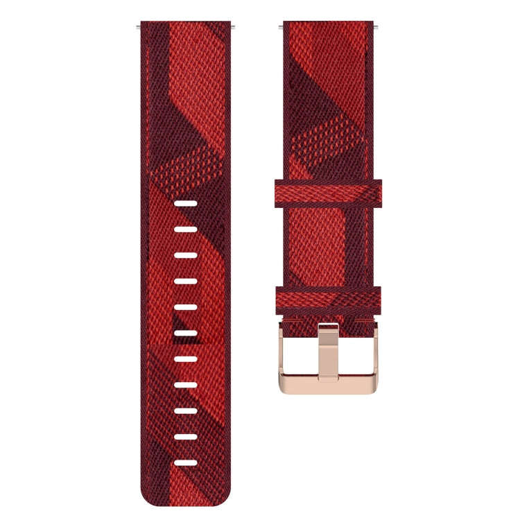 For Garmin Venu 2S 18mm Nylon Woven Watch Band(Red)