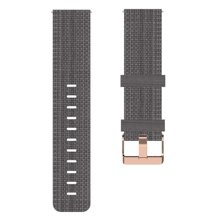 For Garmin Venu 2S 18mm Nylon Woven Watch Band(Dark Grey)