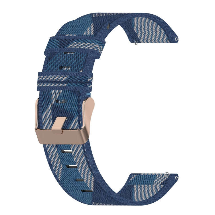 For Garmin Approach S40 20mm Nylon Woven Watch Band(Blue)