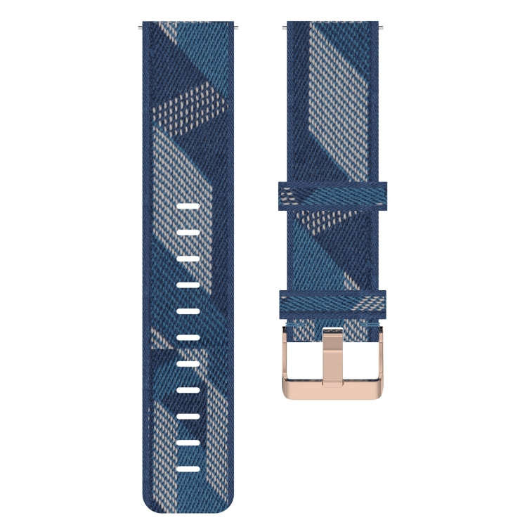 For Garmin Approach S40 20mm Nylon Woven Watch Band(Blue)