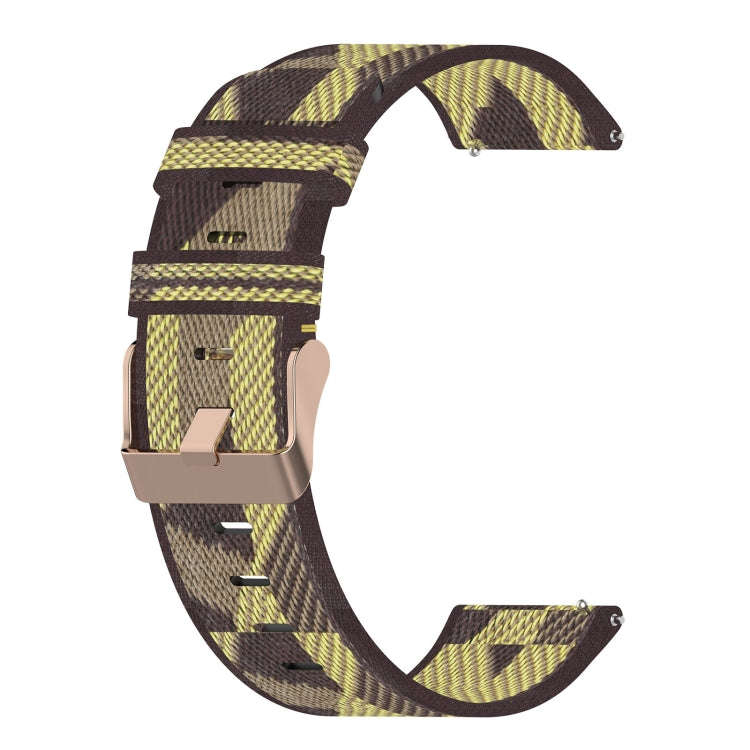 For Garmin Forerunner 158 20mm Nylon Woven Watch Band(Yellow)