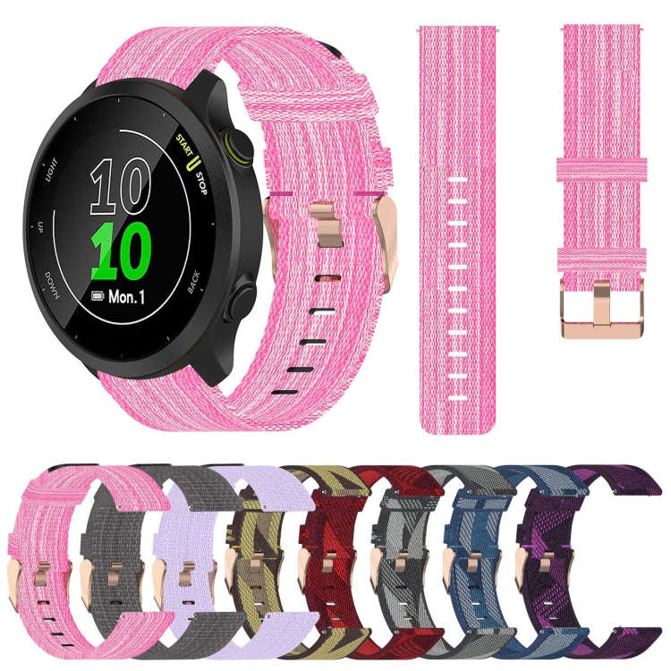 For Garmin Forerunner 55 20mm Nylon Woven Watch Band(Red)