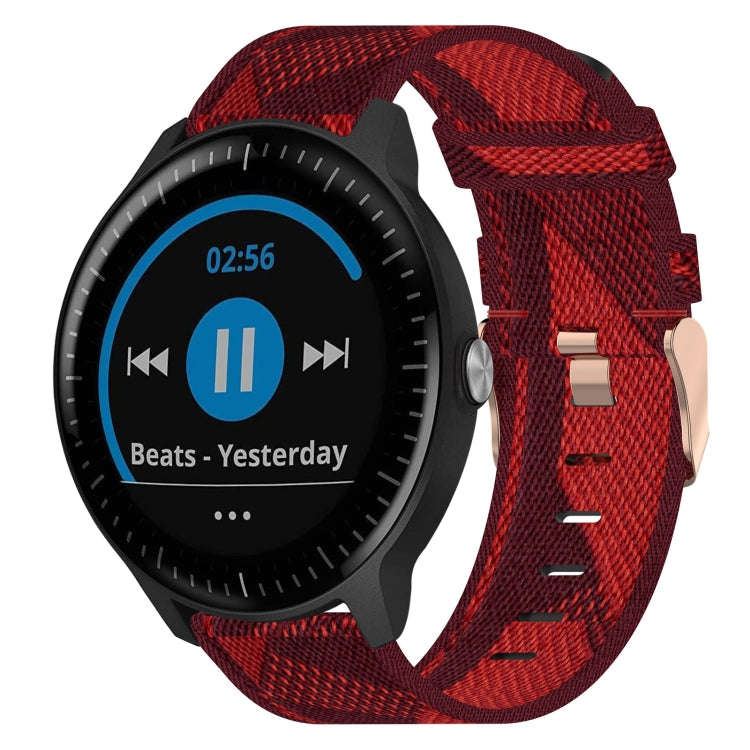 For Garmin Vivoactive3 Music 20mm Nylon Woven Watch Band(Red)