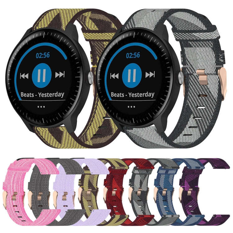 For Garmin Vivoactive3 Music 20mm Nylon Woven Watch Band(Red)