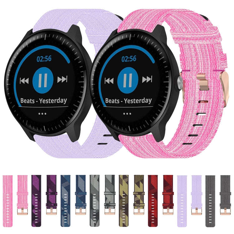 For Garmin Vivoactive3 Music 20mm Nylon Woven Watch Band(Red)