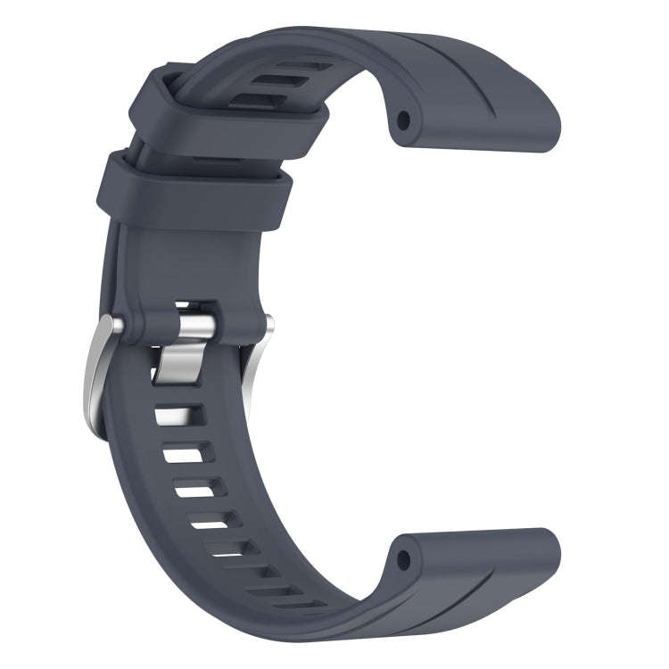For Garmin Descent G1 22mm Solid Color Silicone Watch Band(Rock Cyan)