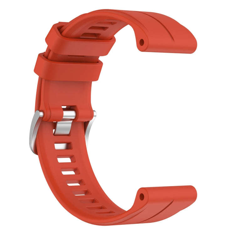 For Garmin Fenix 6 Pro GPS 22mm Solid Color Silicone Watch Band(Red)