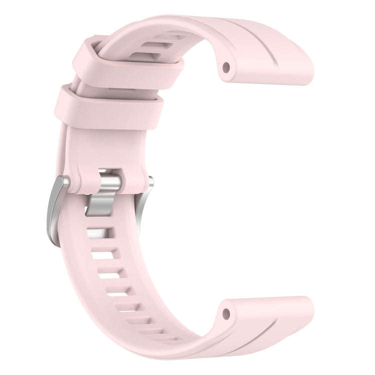 For Garmin Fenix 6 Sapphire GPS 22mm Solid Color Silicone Watch Band(Pink)