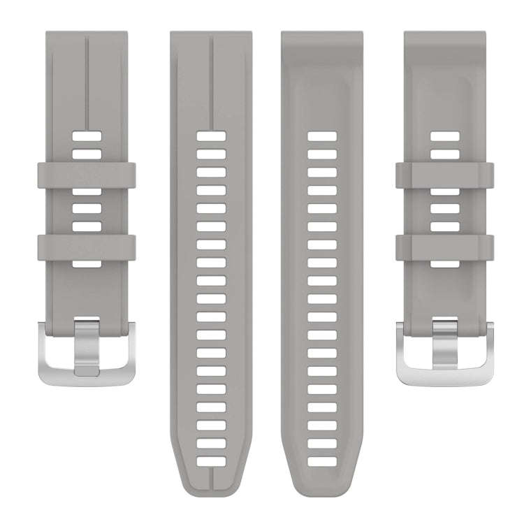For Garmin Forerunner 935 22mm Solid Color Silicone Watch Band(Grey)