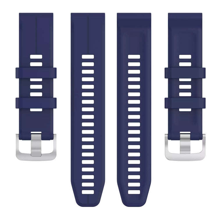 For Garmin Forerunner 935 22mm Solid Color Silicone Watch Band(Dark Blue)
