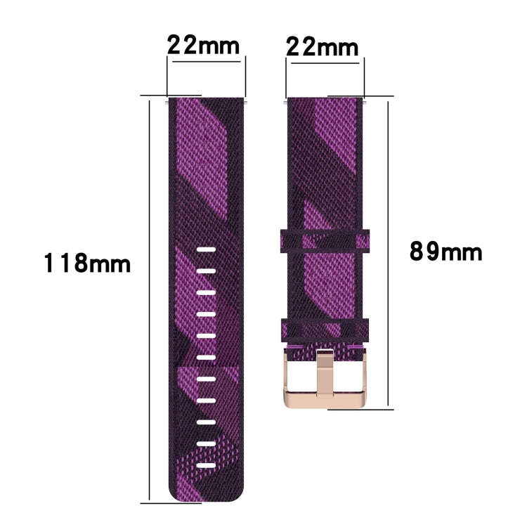 For Huawei GT2 46mm 22mm Nylon Woven Watch Band(Blue)