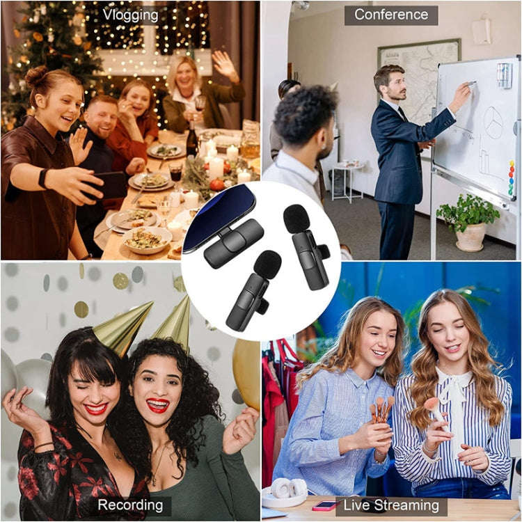 Wireless Lapel Microphones For Android Type C Device - Lavalier Microphone,Suitable For The YouTu...